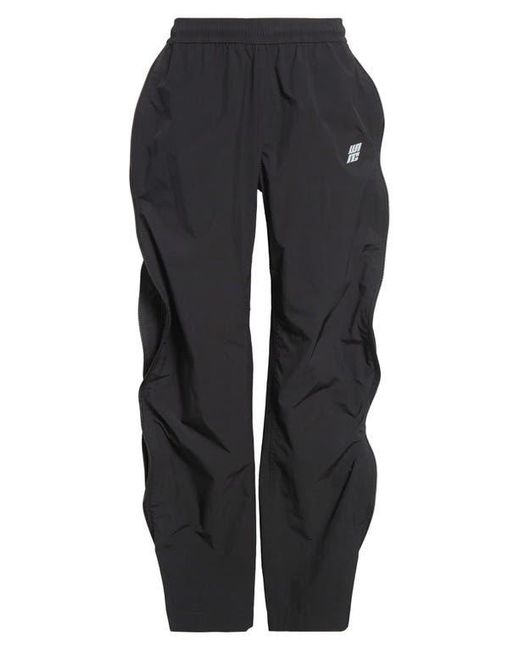 Alexander Wang Black Ruched Wide Leg Track Pants