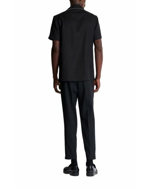 Balmain Black Varsity Pyjama Shirt for men