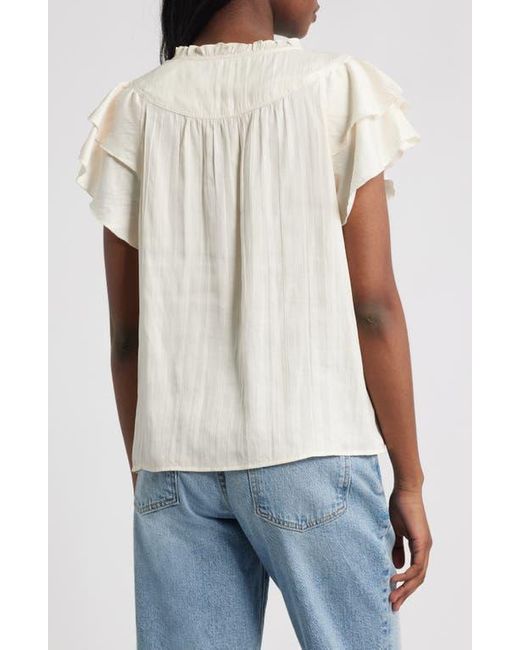 Rails Blue Calista Floral Flutter Sleeve Top