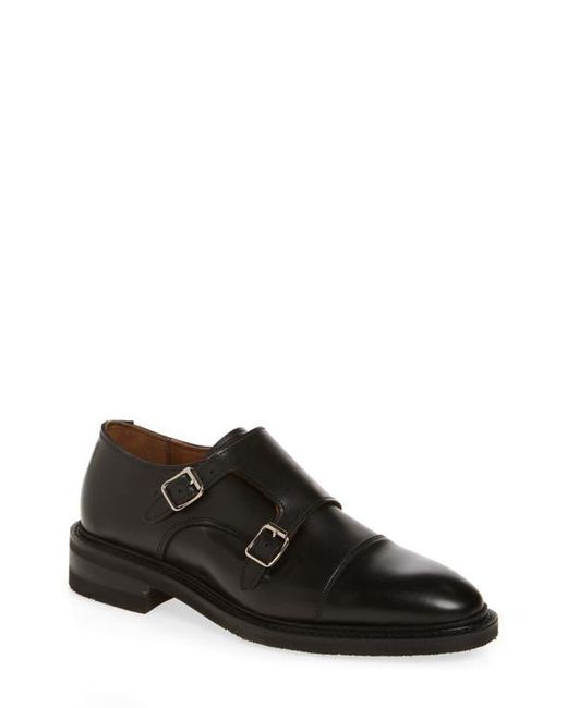 Allen Edmonds Black Richards Cap Toe Monk Strap Shoe for men
