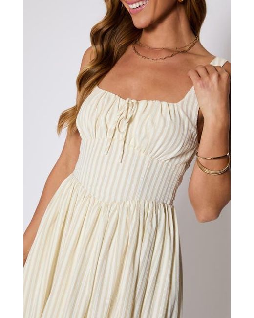 Vici Collection Natural Callie Fit & Flare Milkmaid Sundress