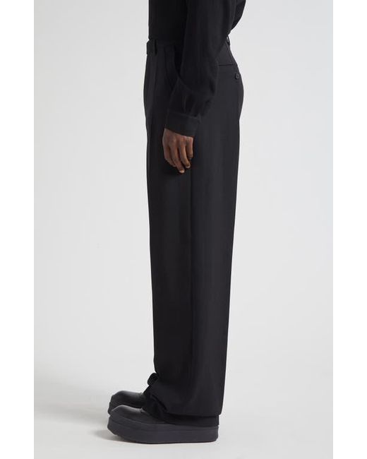 Rick Owens Black Tailored Geth Wide Leg Virgin Wool Pants for men