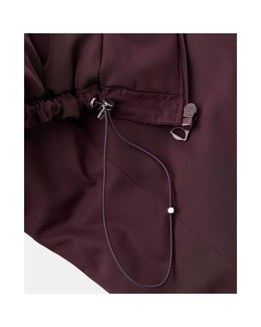 Mango Red Oversize Hooded Crop Zip Jacket