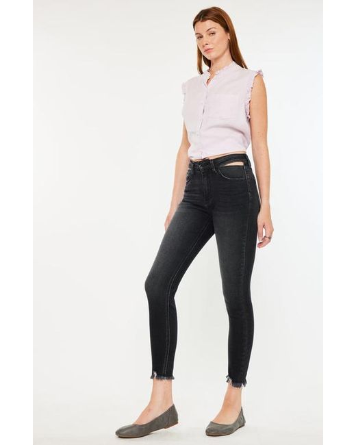 Kancan Gray Tiara High Rise Ankle Skinny Jeans