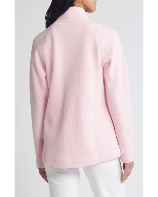 Tommy Bahama Pink New Aruba Zip-up Stretch Cotton Jacket