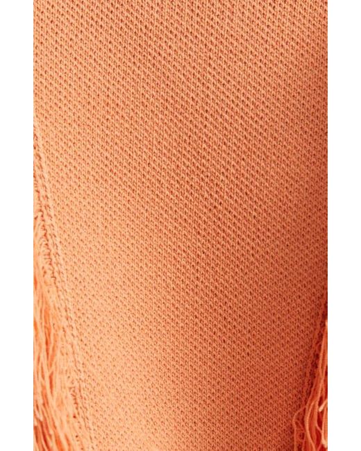 Ulla Johnson Orange Aubree Fringed Sweater
