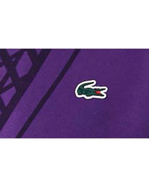 Lacoste Purple Half Zip Polo for men