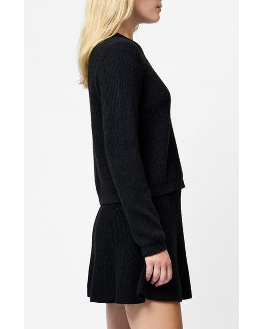 French Connection Black Vhari Rib Knit Top