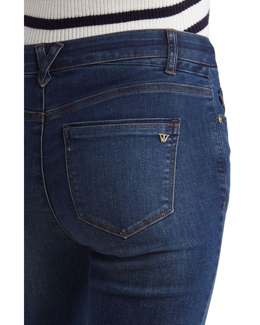 Wit & Wisdom Blue 'ab'solution Raw Hem Skinny Straight Jeans