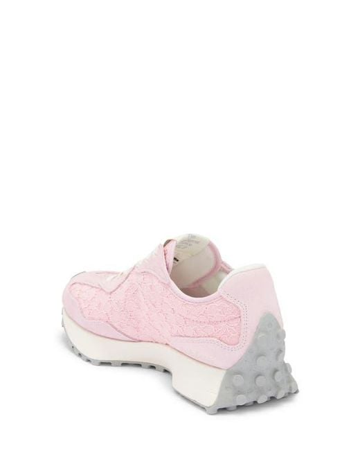 New Balance Pink 327 Lace Sneaker