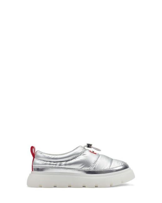 Hunter White Madi Platform Puffer Slipper