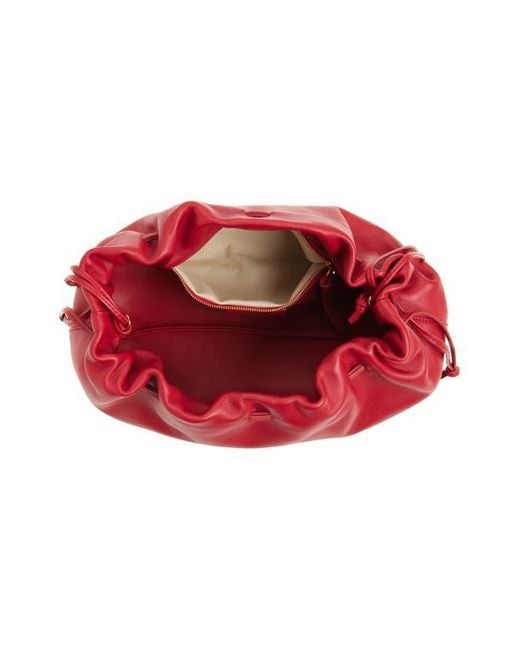 Altuzarra Red Drawstring Leather Clutch