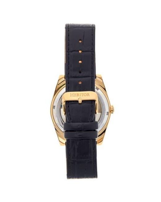 Heritor Metallic Daxton Skeleton Watch for men