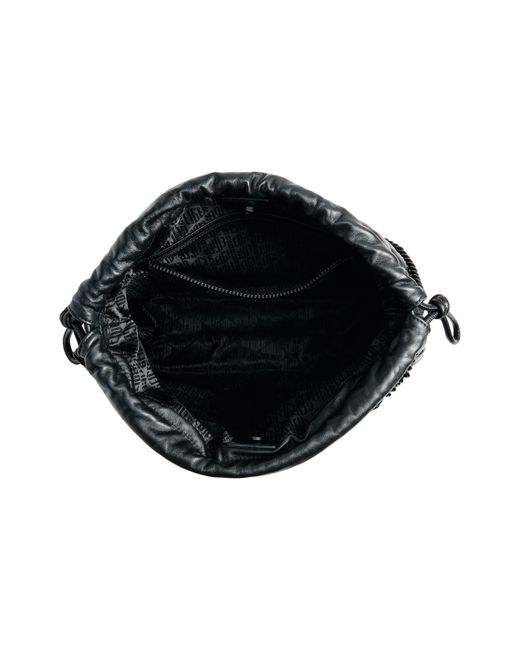 Kurt Geiger Black Kensington Drawstring Quilted Leather Shoulder Bag