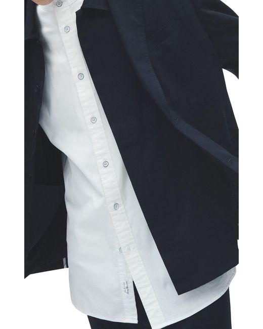 Rag & Bone Blue Shift Relaxed Fit Wool Blend Sport Coat for men