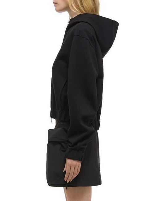 Helmut Lang Black Hooded Front Zip Jacket
