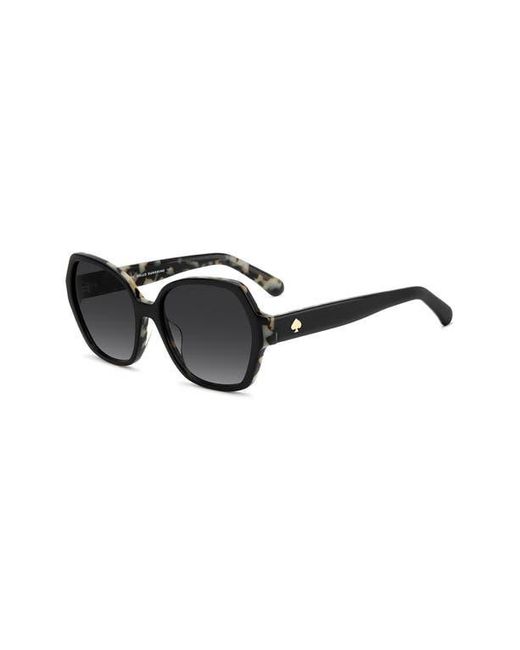 Kate Spade Black Layne 57Mm Geometric Square Sunglasses
