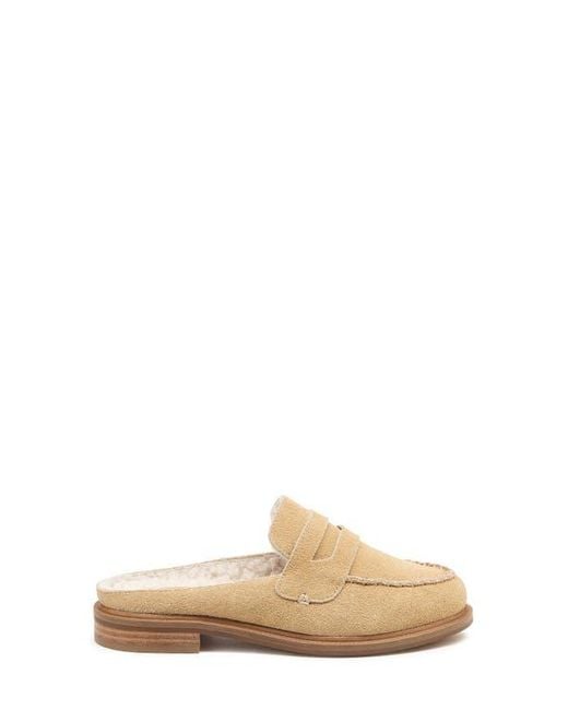 Kelsi Dagger Brooklyn Natural Lock Faux Shearling Lined Mule