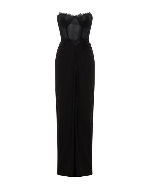 bcbg black dress lace BCBGMAXAZRIA - Black Lace Drop Waist Dress main image 1