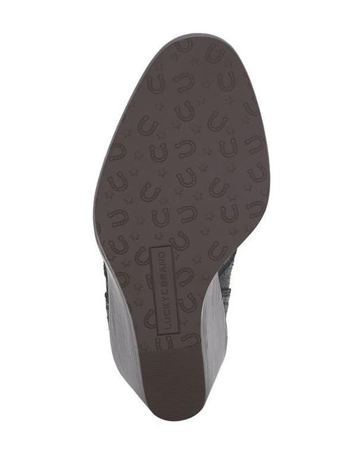 Lucky Brand Black Wilano Wedge Bootie