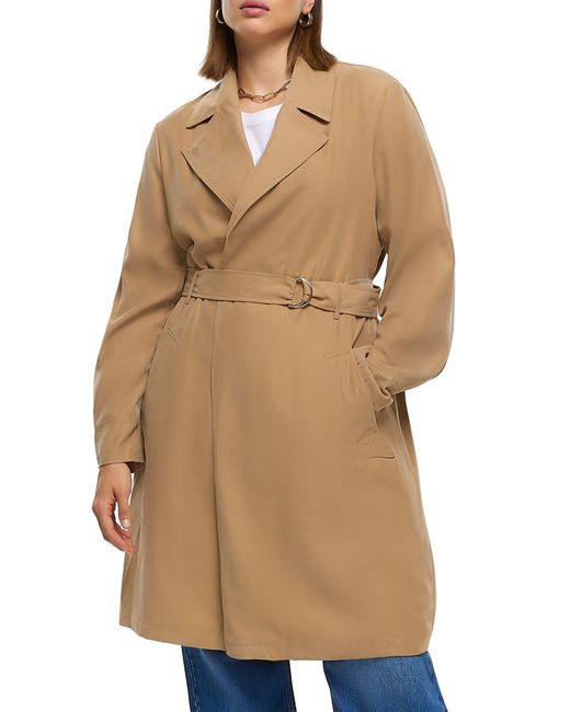 River Island Brown Belted Trench Coat