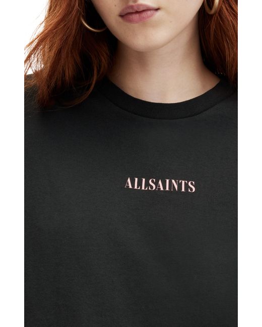 AllSaints Black Credi Logo Graphic T-shirt