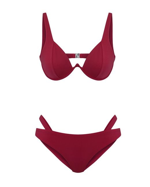 Jendue Red Cleo Bikini Swimwear