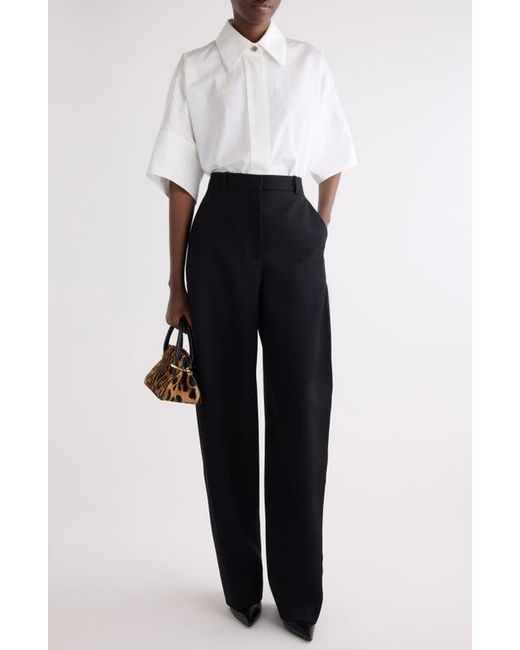 Givenchy Black Cocoon Wool Grain De Poudre Pants