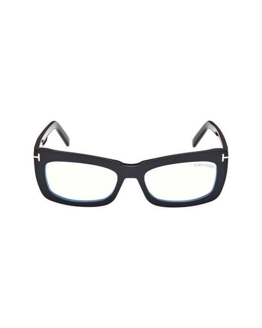 Tom Ford Brown 55Mm Rectangular Light Blocking Glasses