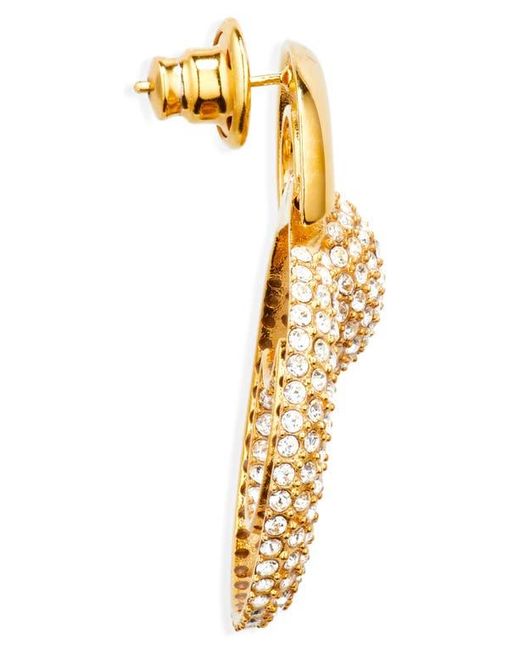 Oscar de la Renta Metallic Pavé Drop Earrings
