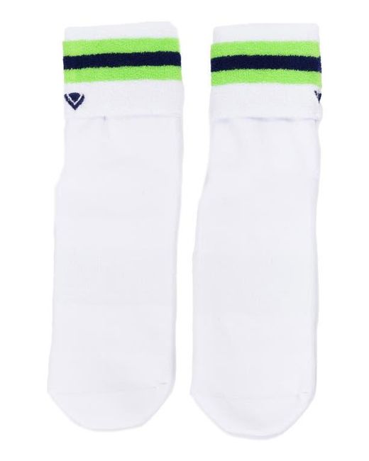 Arebesk Black Foldover Terry Grip Quarter Socks