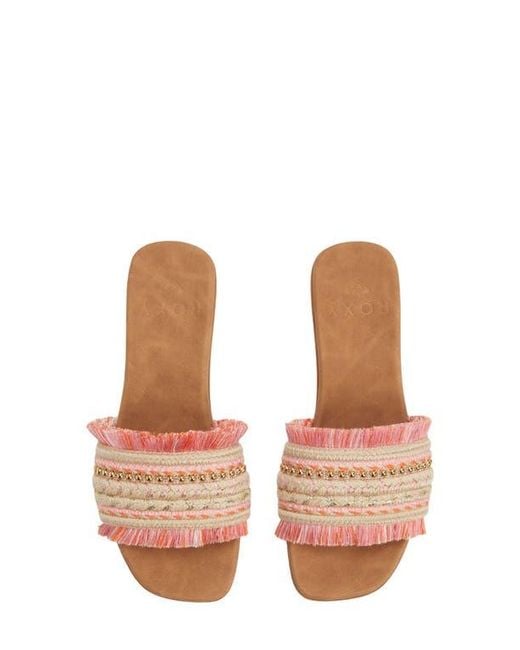 Roxy Pink Positano Slide Sandal