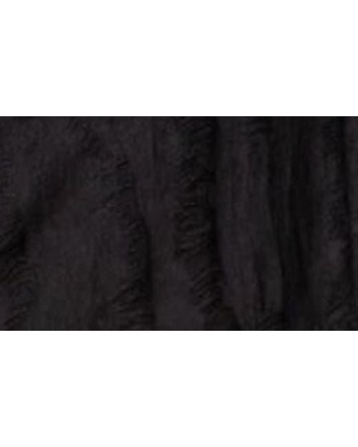 Edikted Black Shredded Open Back Plunge Minidress