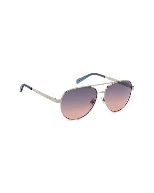 Fossil Pink 58Mm Gradient Pilot Sunglasses