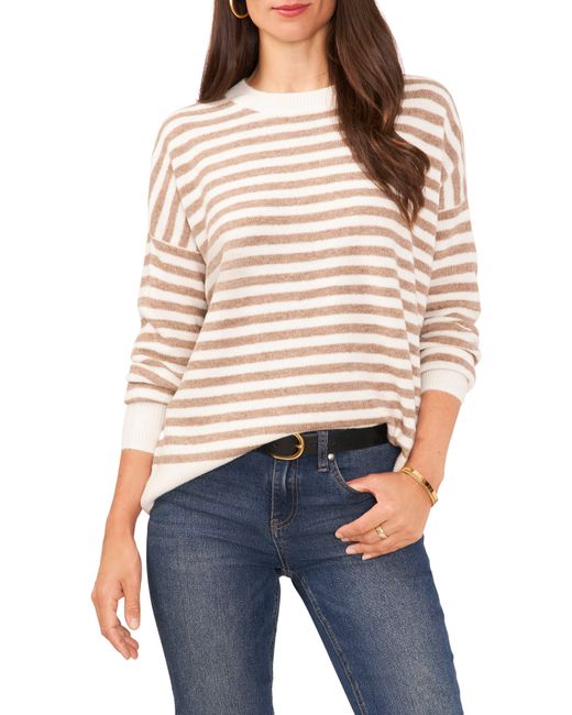 Vince Camuto Stripe Crewneck Sweater Lyst