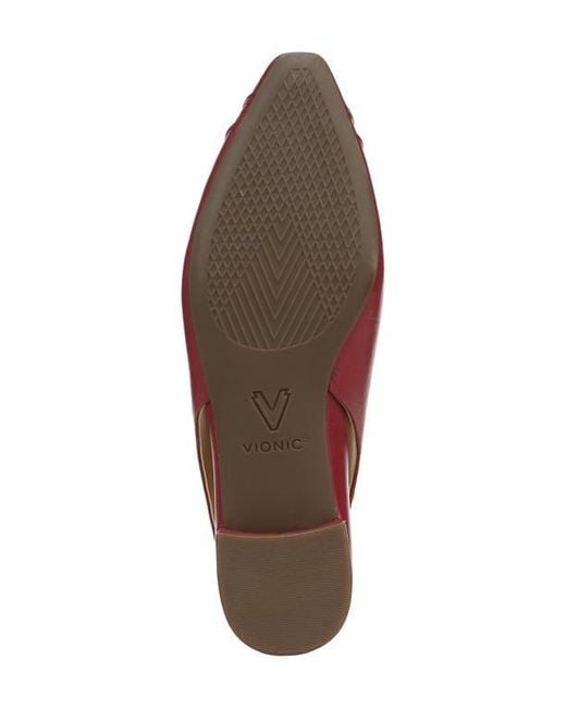 Vionic Red Gabriella Slingback Flat