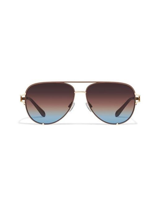 Quay Brown High Key Twist 60Mm Gradient Aviator Sunglasses