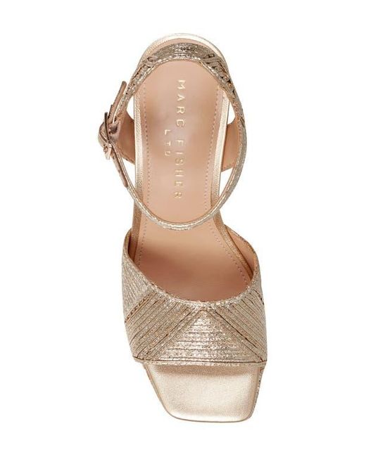 Marc Fisher Metallic Calyn Ankle Strap Platform Sandal