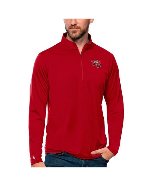 Antigua Red Western Kentucky Hilltoppers Tribute Quarter-zip Top At Nordstrom for men