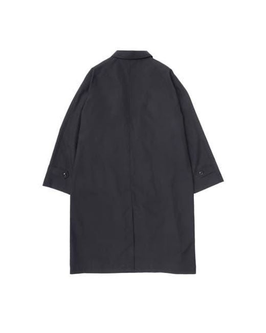 vowels Blue Split Raglan Coat for men