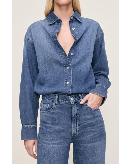 DL1961 Blue Faye Aura Denim Shirt