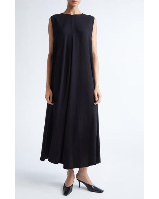 GIA STUDIOS Black Madeleine Sleeveless Chiffon Dress