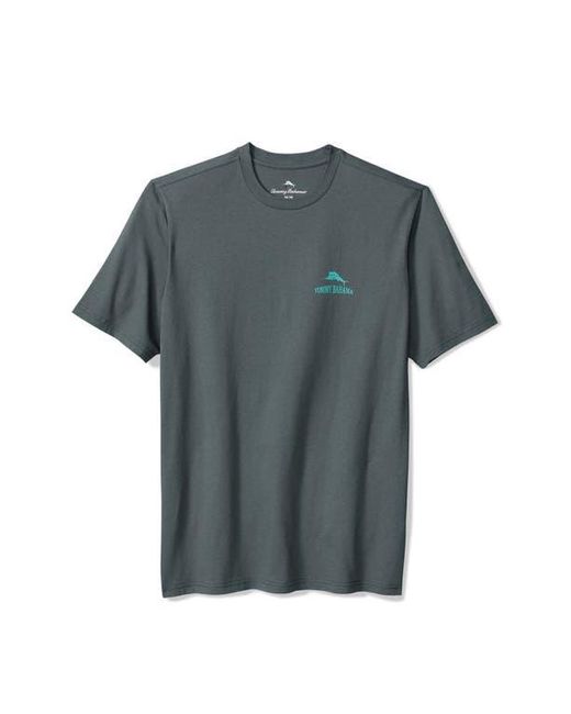 Tommy Bahama Gray Fantasy Draft Cotton Graphic T-Shirt for men