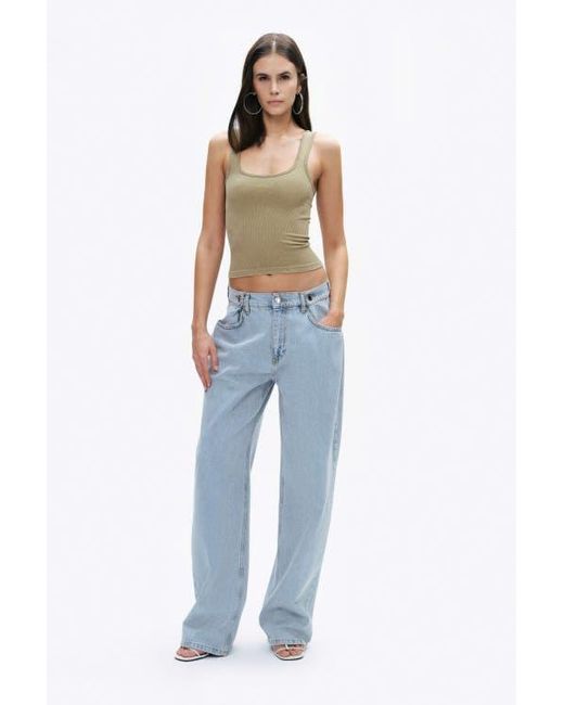 Nocturne Blue Printed Detail Crop Top