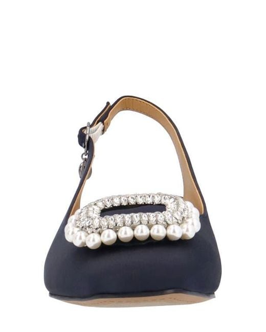 J. Reneé Blue Eudora Embellished Slingback Pump