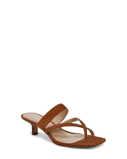 Veronica Beard Brown Alanis Kitten Heel Slide Sandal