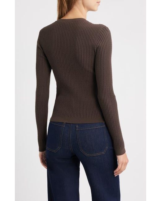 FRAME Black The Fine Cable Sweater