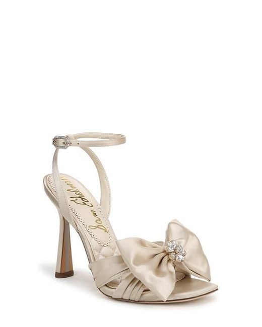 Sam Edelman Natural Lexi Bow Ankle Strap Sandal