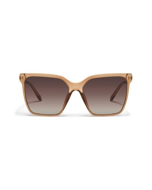 Quay Brown Level Up Remixed 61Mm Gradient Square Sunglasses
