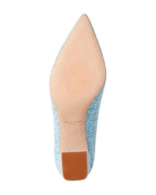 Marc Fisher Blue Zala Block Heel Pump